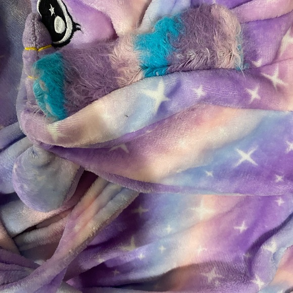 4/$10 Purple Unicorn Kids Robe - Picture 3 of 3